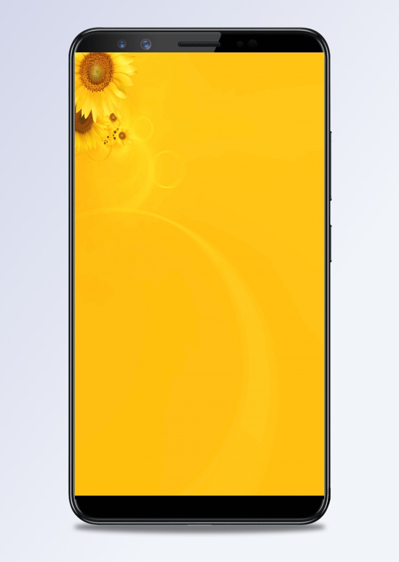 简约黄色花朵H5背景素材