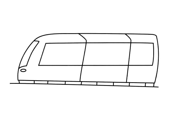 地铁列车头简笔画
