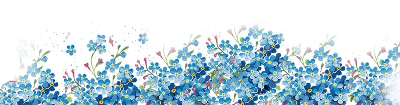 卡通蓝色鲜花背景图