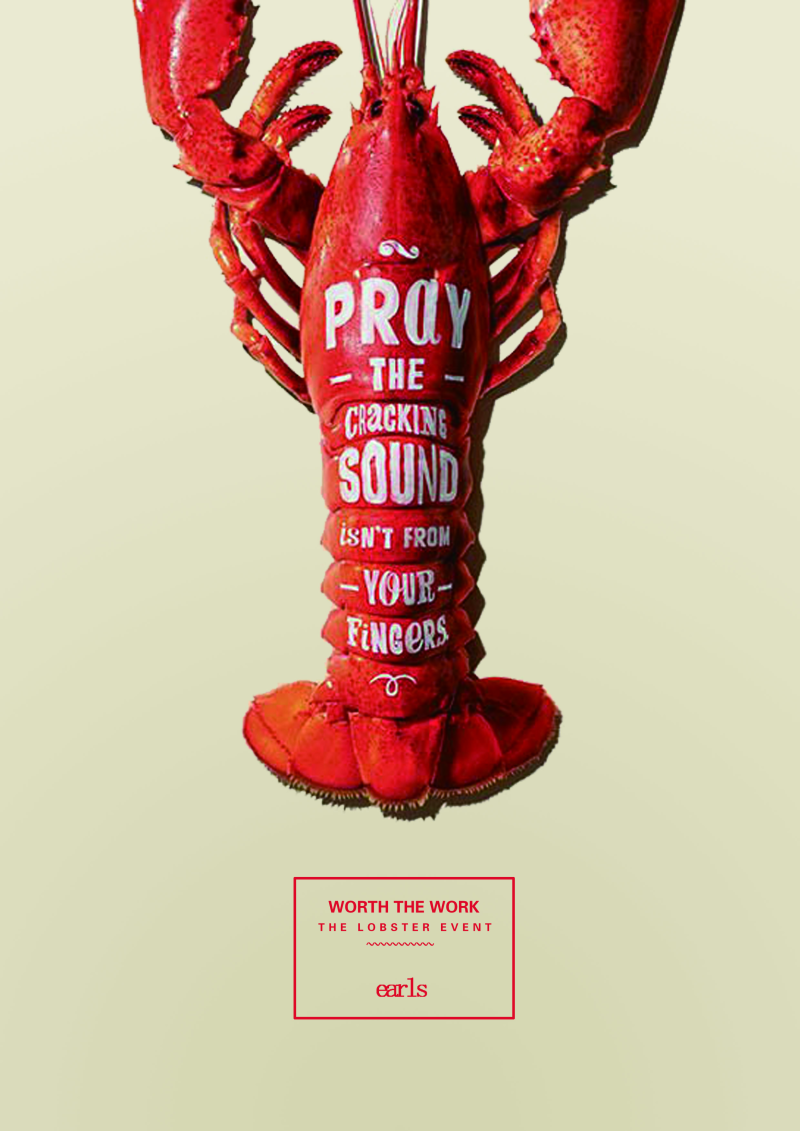 龙虾创意广告设计psd素材