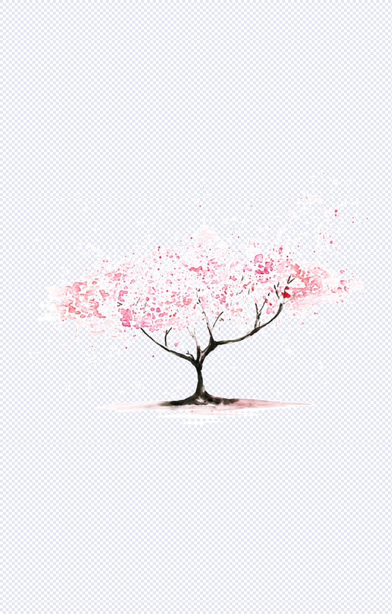 当前素材:手绘樱花树图片