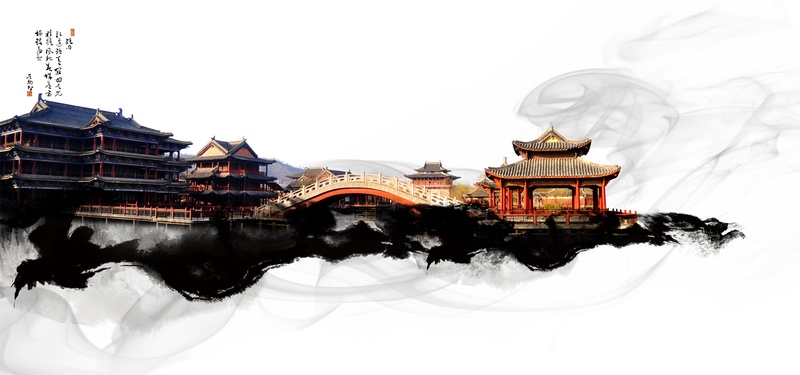 中国风房屋背景图