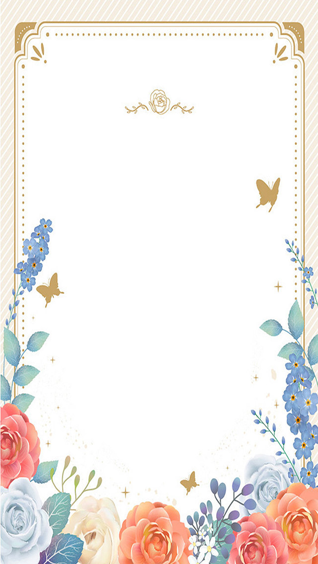 清新夏季花朵边框背景图片