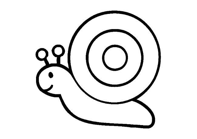 可爱的蜗牛简笔画