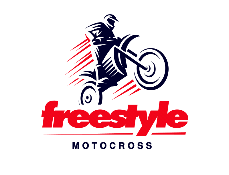 自由式摩托车竞技logo矢量素材