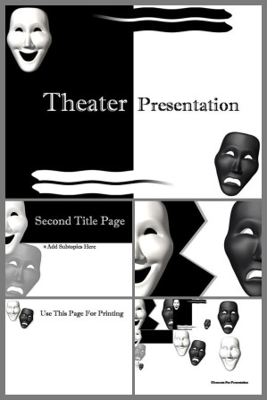 音乐艺术PPT模板theaterpresentation030