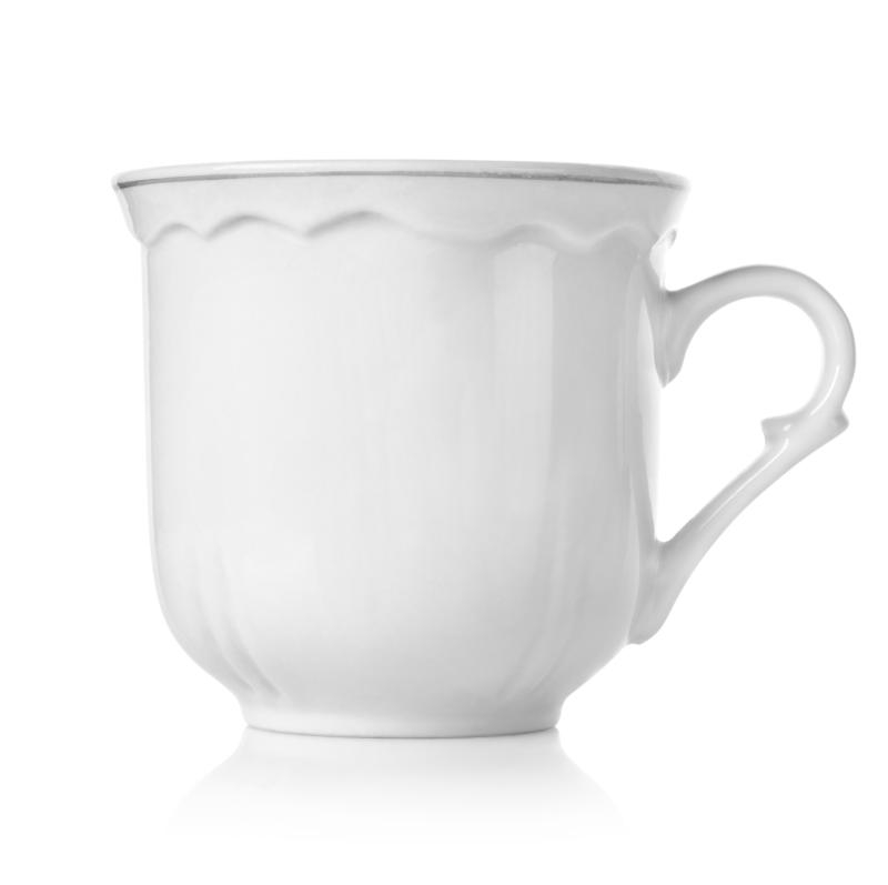 白色陶瓷茶杯