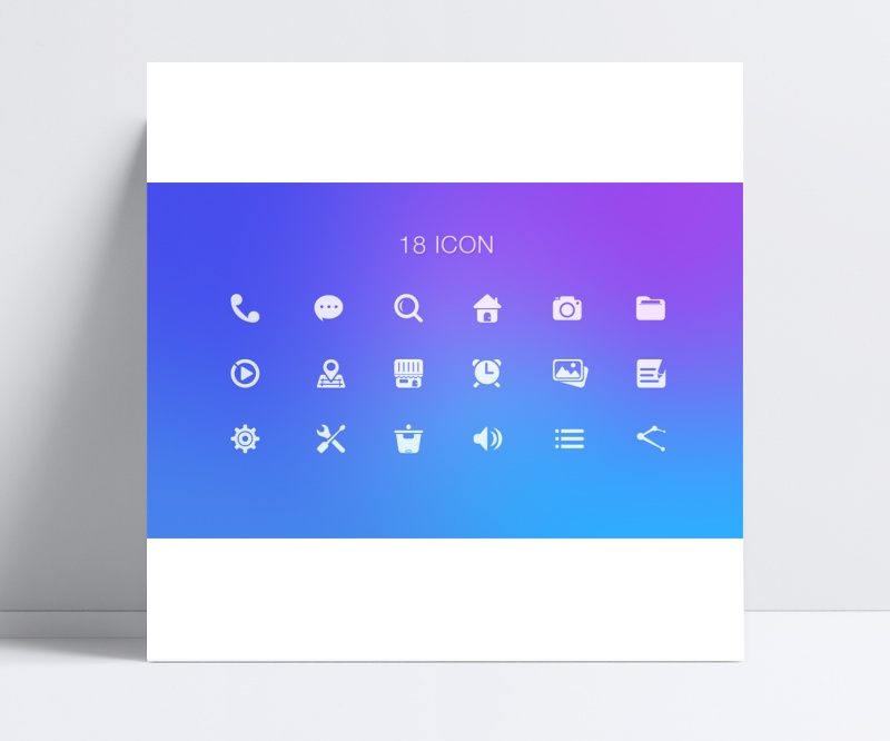 网页UI线条icon图标素材