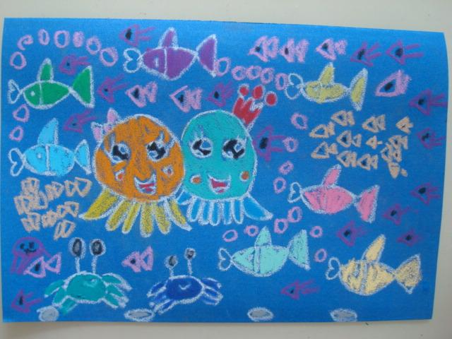儿童画-海底世界真精彩