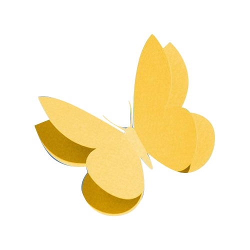 黄色蝴蝶手绘素材