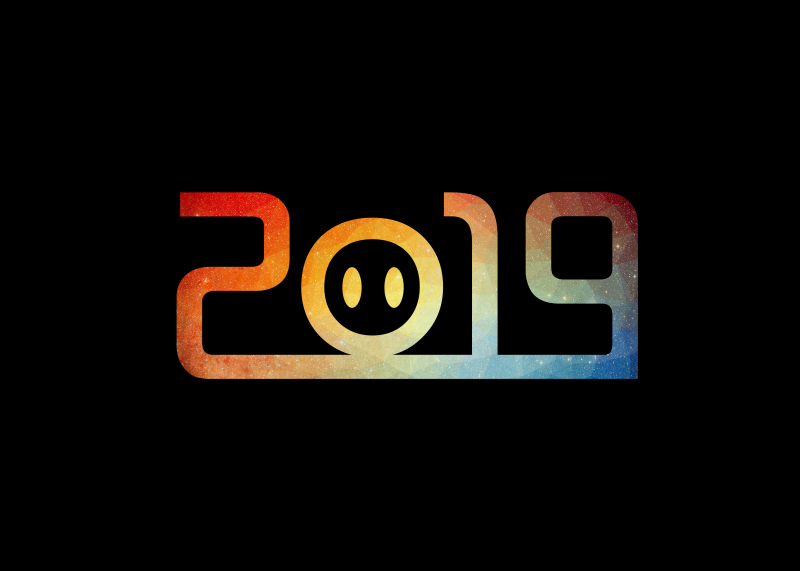 2019新年创意字体设计素材