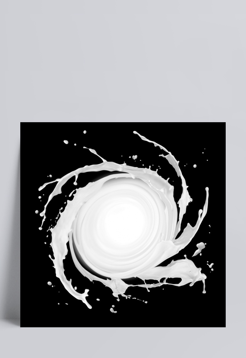 白色牛奶漩涡