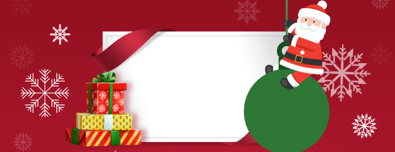 圣诞节促销季卡通手绘红色banner