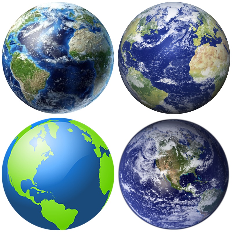 蓝色圆形地球免抠png透明图层素材