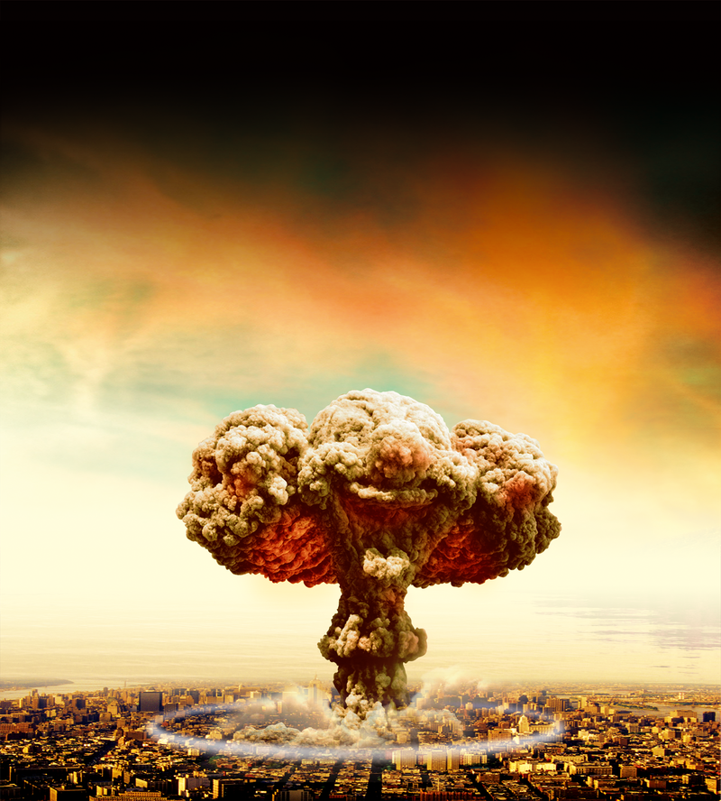 核弹爆炸蘑菇云背景图片