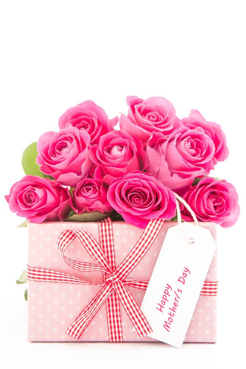 母亲节玫瑰花和礼物