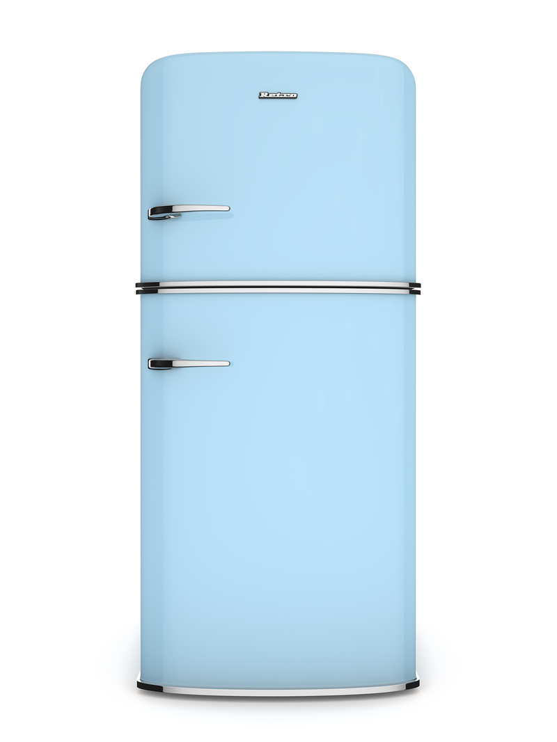 蓝色电冰箱