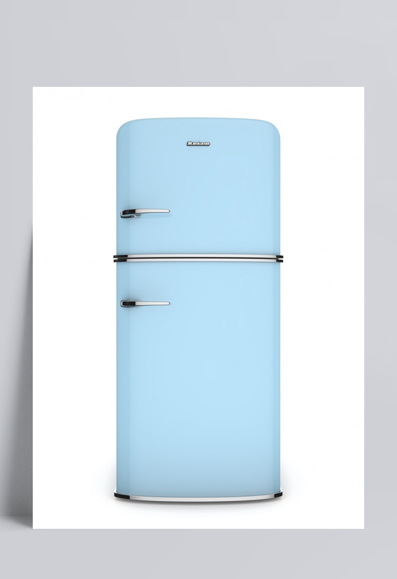 蓝色电冰箱