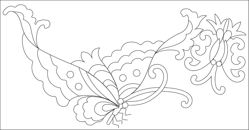 色彩斑斓的两只手绘蝴蝶