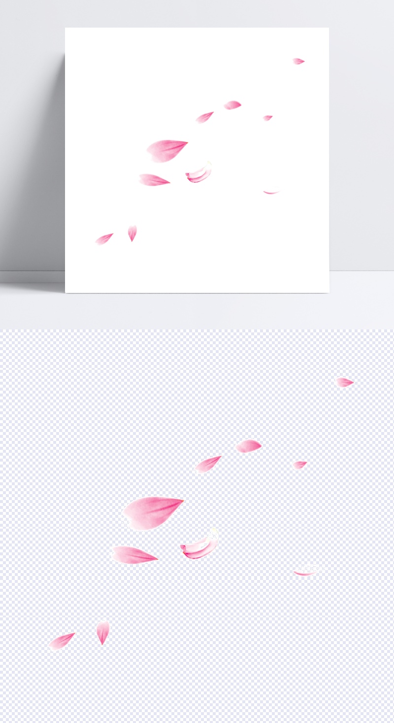 粉色花瓣漂浮图案