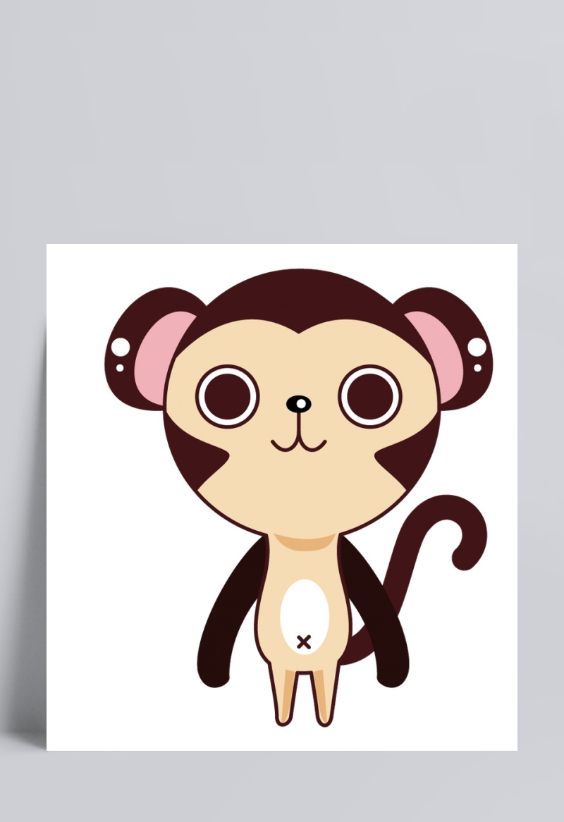 可爱卡通手绘小猴子