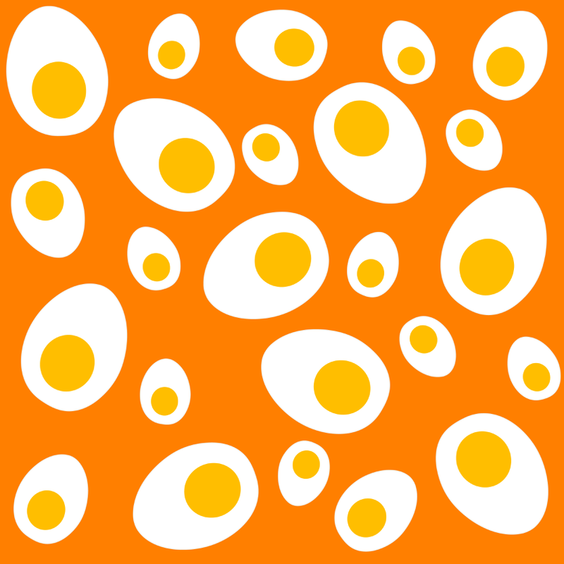 橙色鸡蛋圈平铺