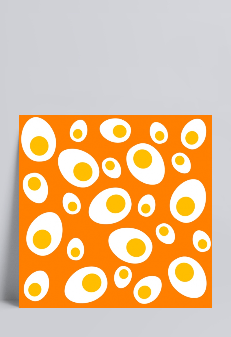 橙色鸡蛋圈平铺