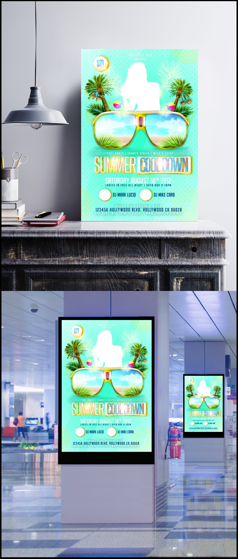 夏日旅游海报设计图片