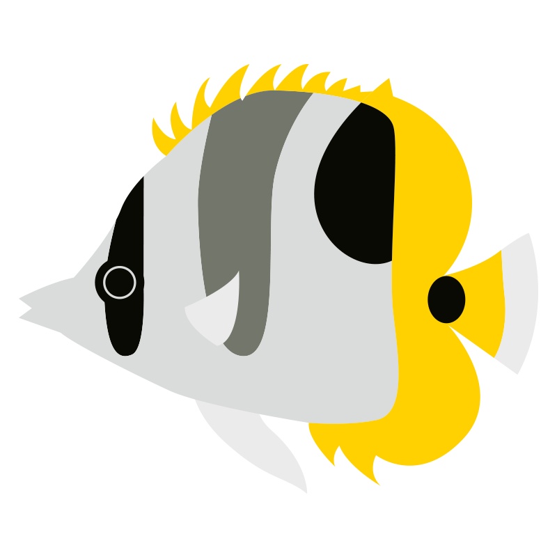 卡通海洋动物鱼类