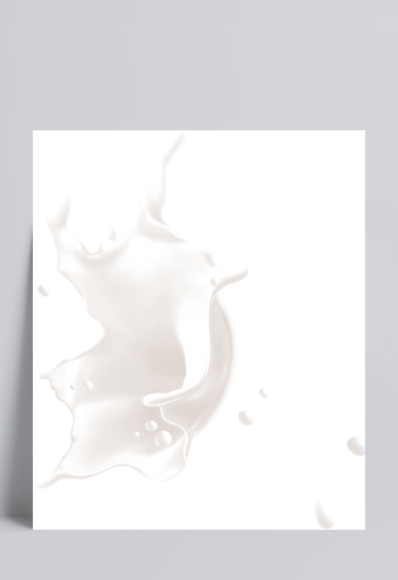 白色牛奶喷溅免抠素材图案