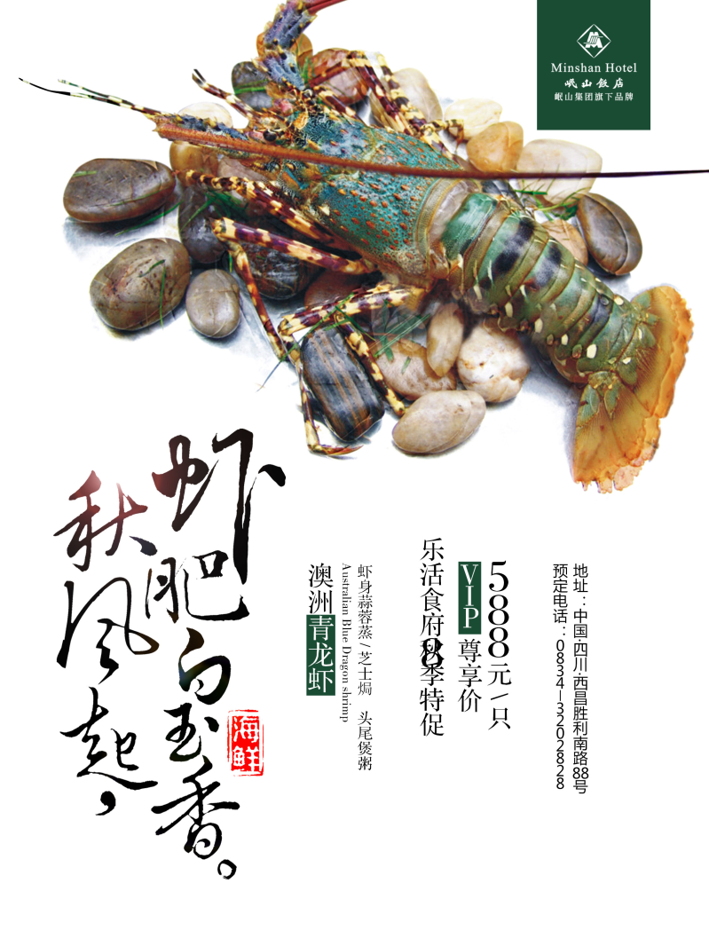 澳洲青龙虾宣传海报设计psd素材