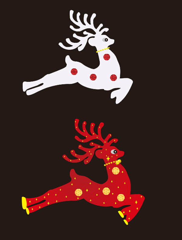 圣诞鹿装饰素材