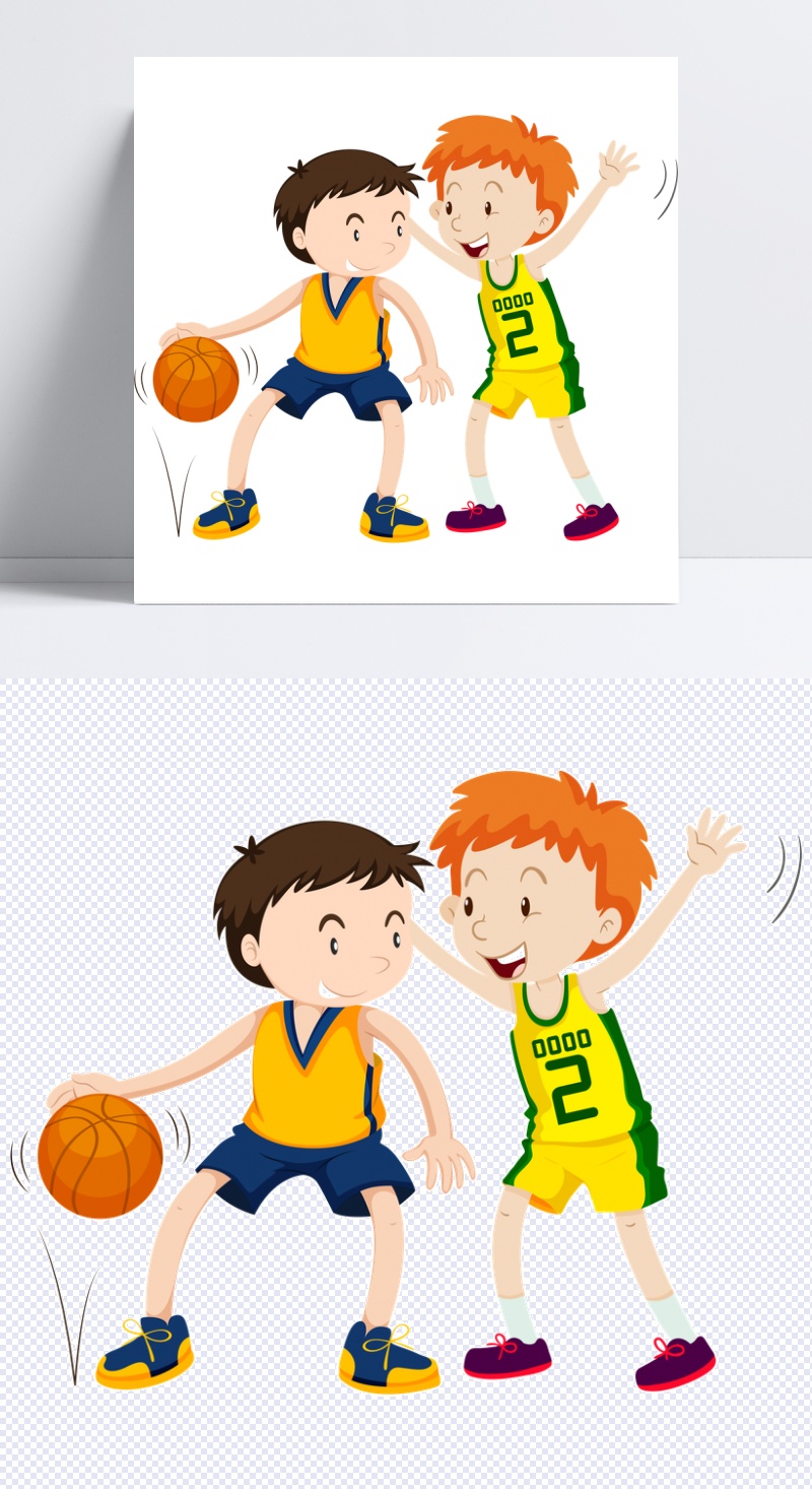 当前素材打篮球的学生小孩免抠png透明图层素材