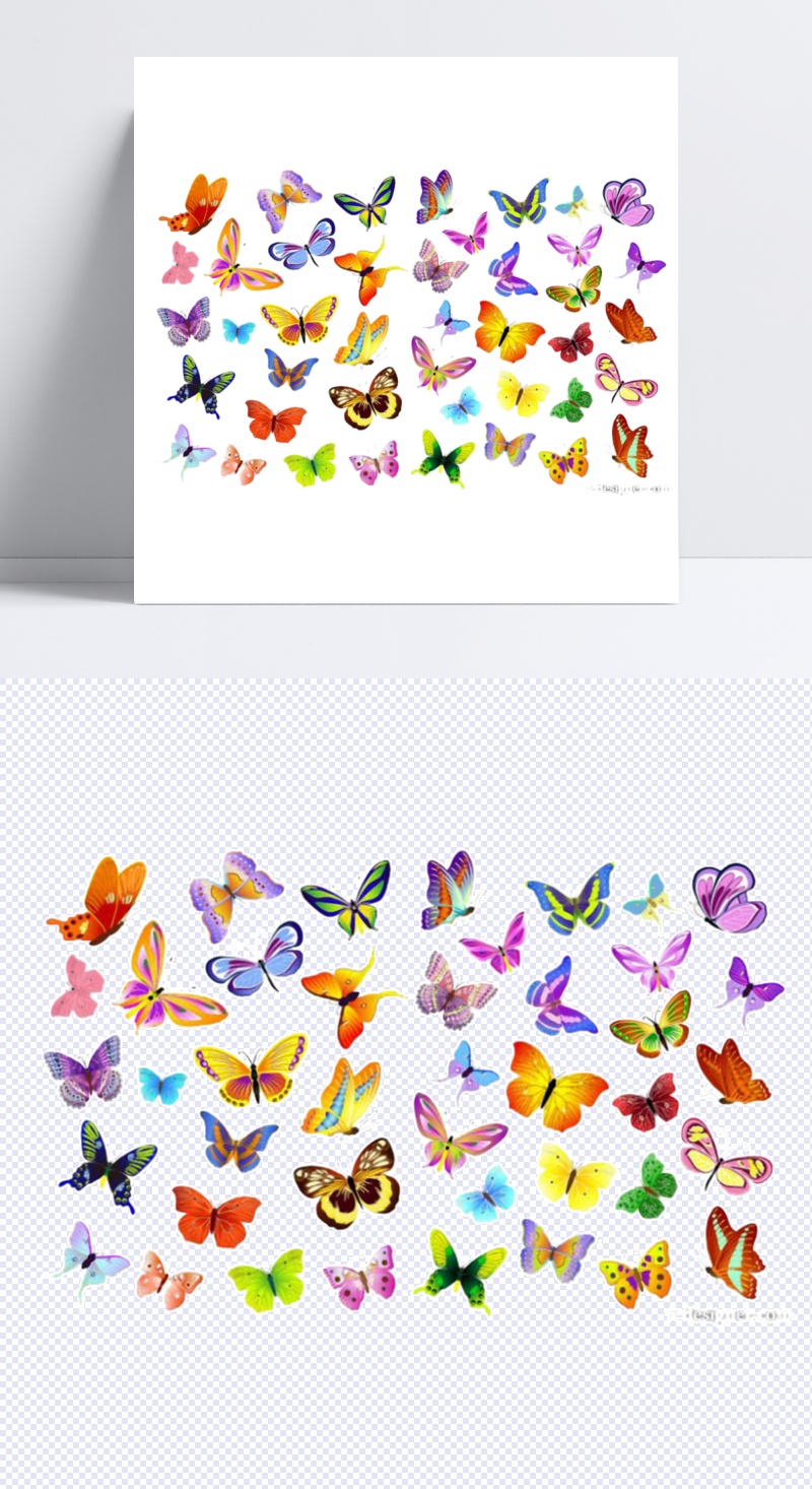 各种各样的蝴蝶免抠png透明素材