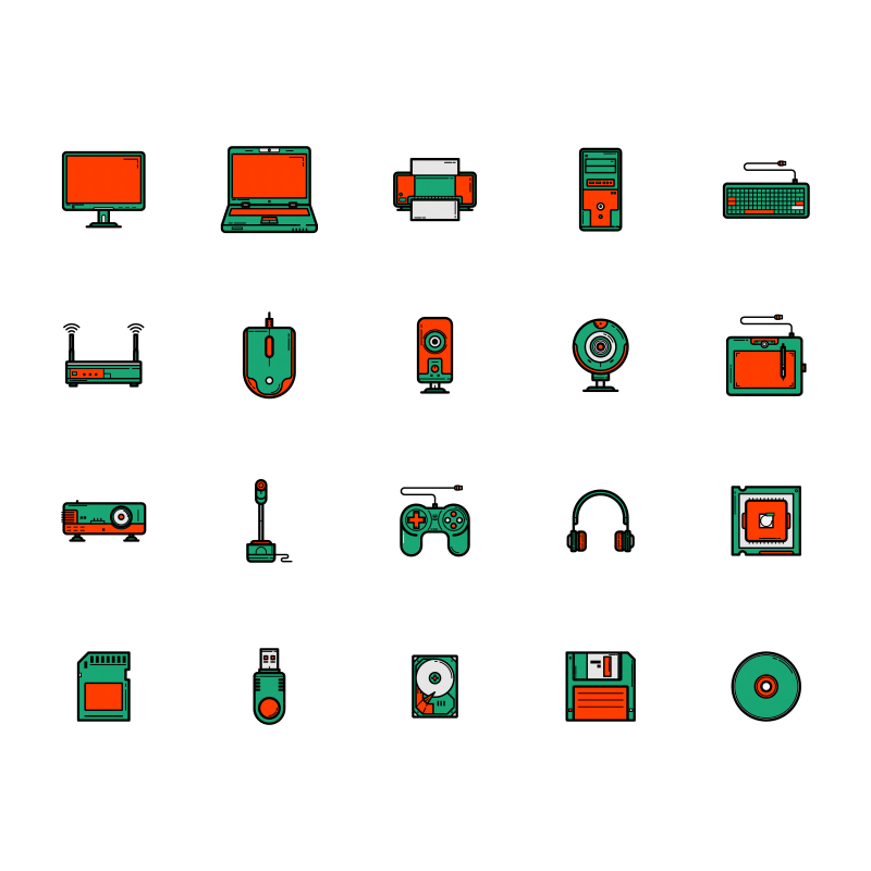 Computer icon set