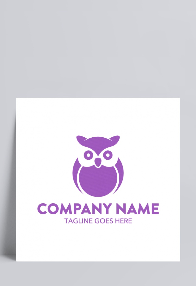 紫色创意小鸟logo矢量素材