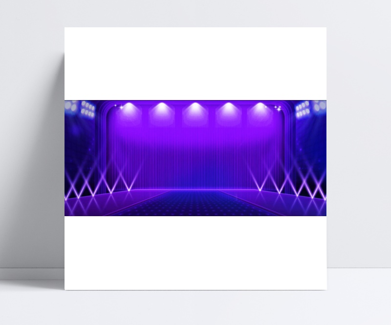 紫色舞台灯光背景素材