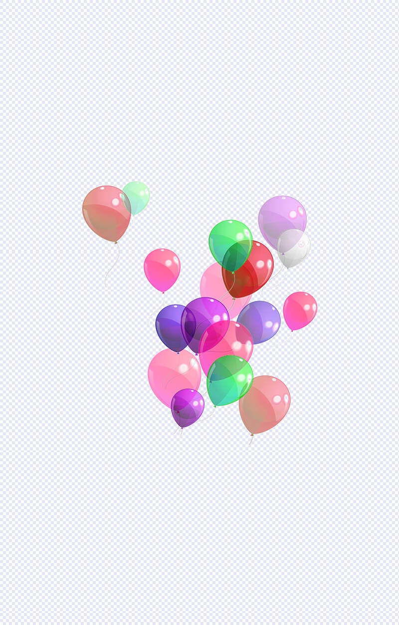 春节彩色透明气球