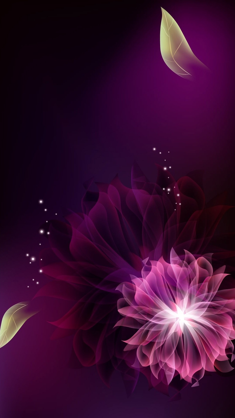 紫色花朵梦幻背景