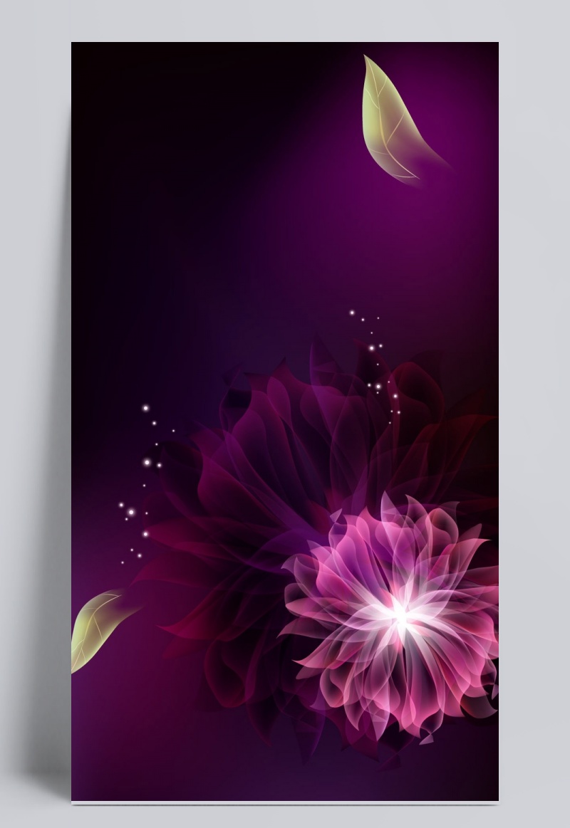 紫色花朵梦幻背景