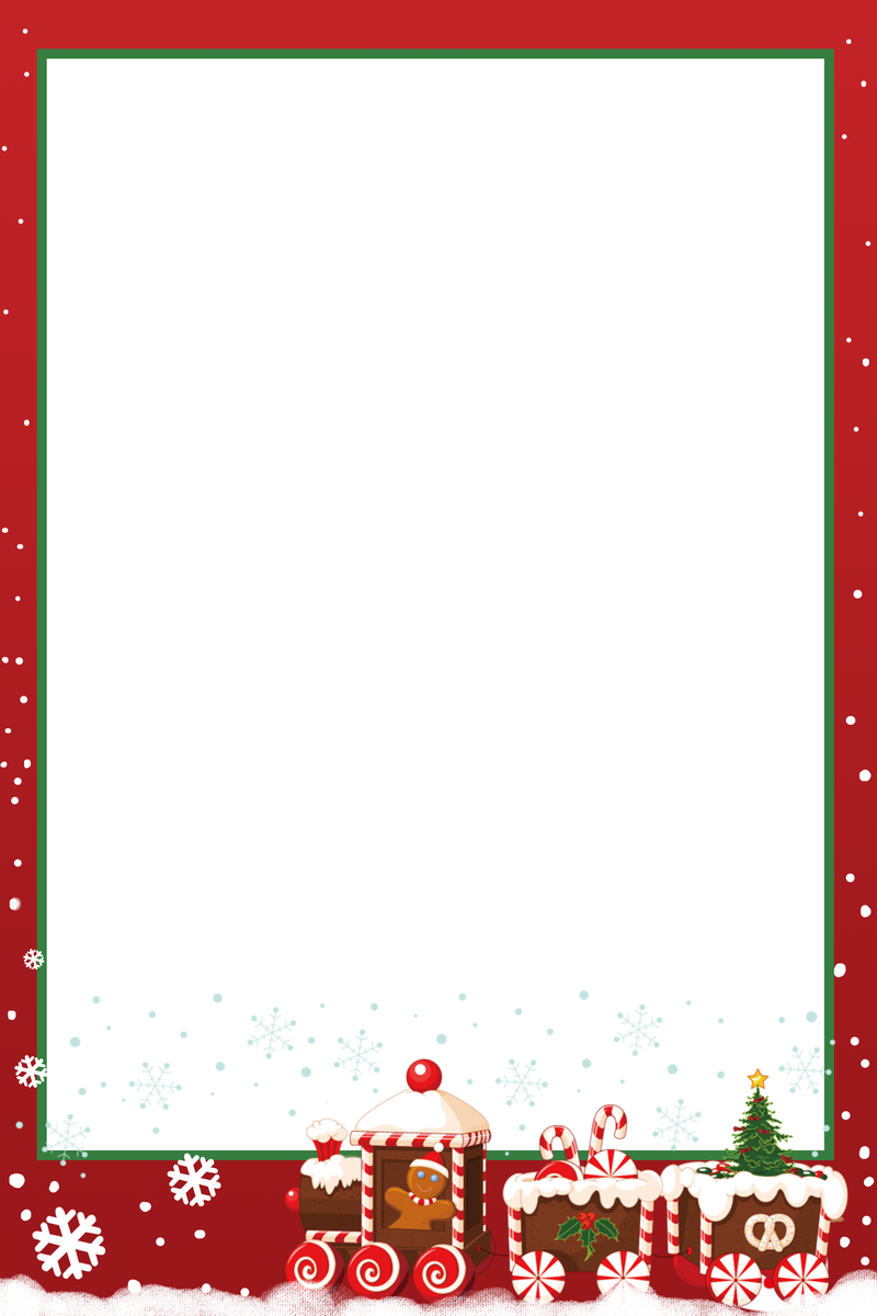 圣诞节彩色边框卡通手绘海报背景