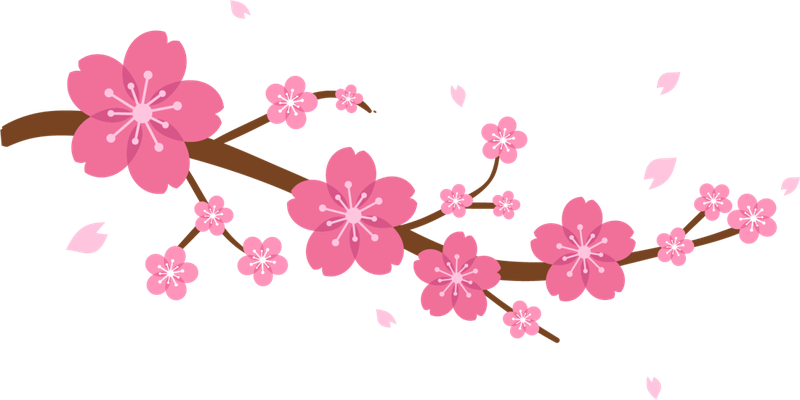 粉色春季桃花花枝