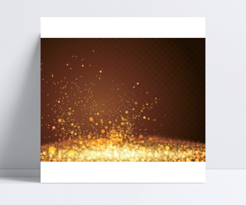 金色光效粒子背景矢量素材