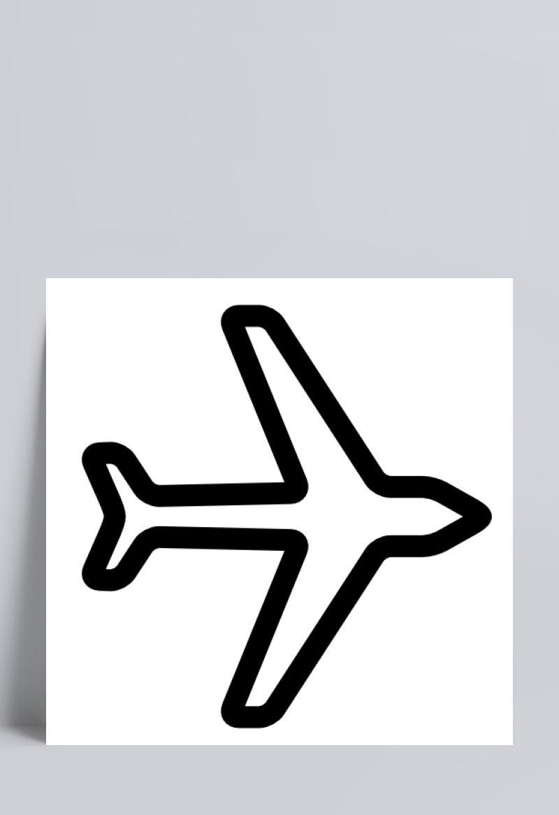 飞机交通标志图标