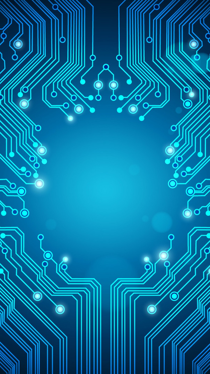 芯片线路科技感蓝色商务H5背景
