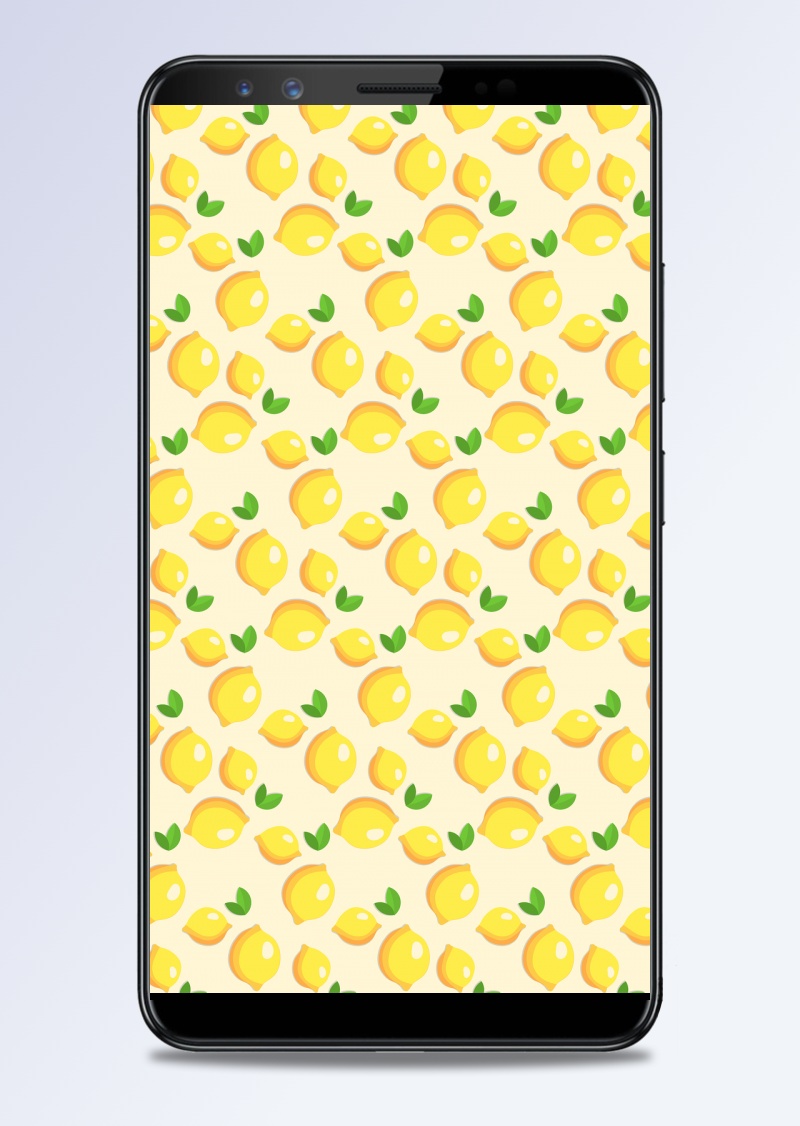 简约黄色柠檬水果H5背景