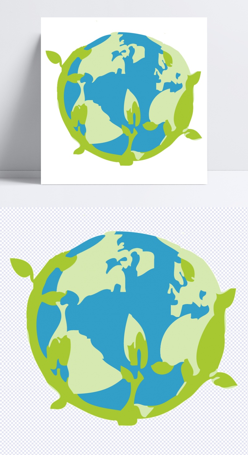绿色的地球免抠png透明图层素材