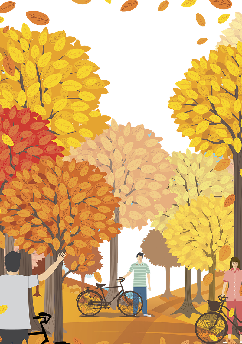 秋季公园插画