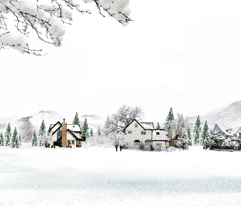 雪地里的小别墅
