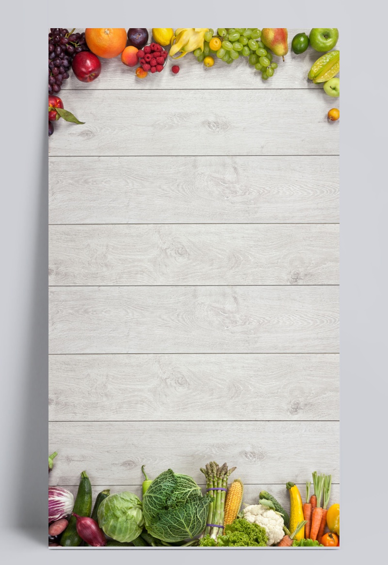 木板蔬菜水果背景